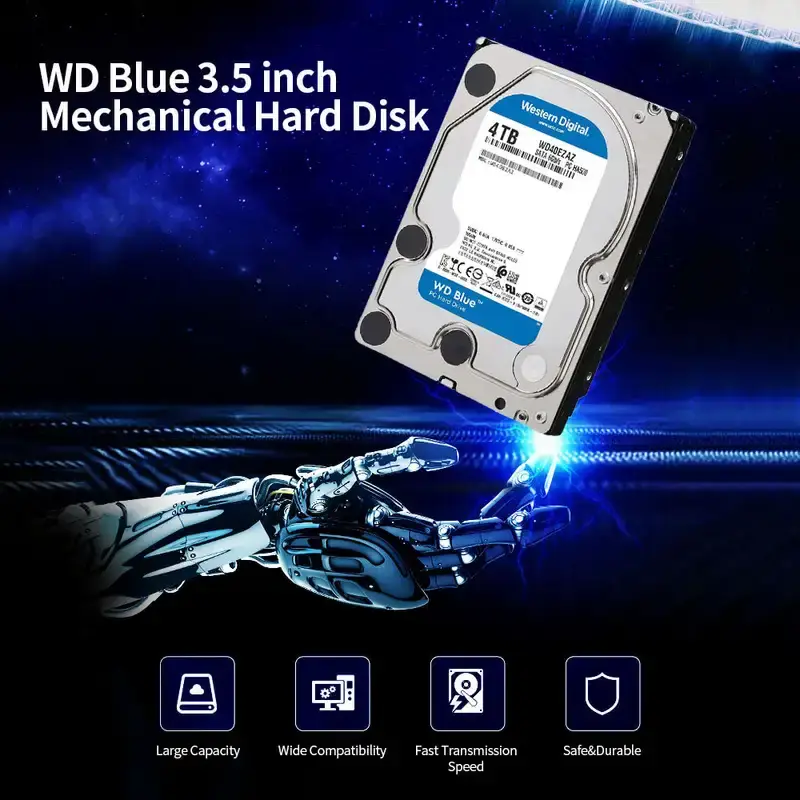 هارد 4 ترا آبی وسترن دیجیتال مدل Blue WD40EZAZ ظرفیت 4 ترابایت (5)