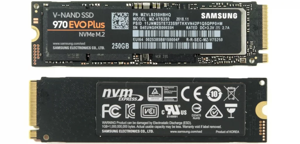 هارد SSD اینترنال سامسونگ M.2 مدل 970 EVO Plus ظرفیت 250 گیگابایت (1)