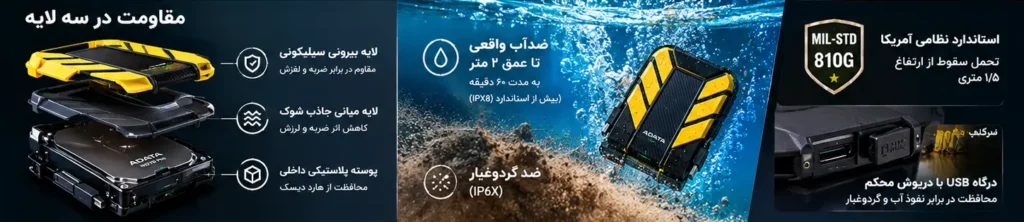 قیمت هارد اکسترنال adata hd710 pro 1tb