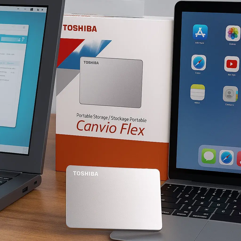 هارد اکسترنال توشیبا Canvio Flex Silver ظرفیت 1 ترابایت - 4