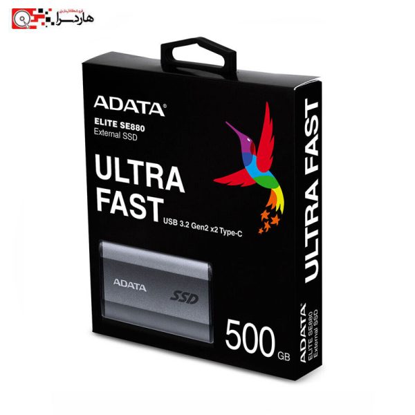 هارد اکسترنال SSD ای دیتا ADATA مدل SE880 ظرفیت 500 گیگابایت