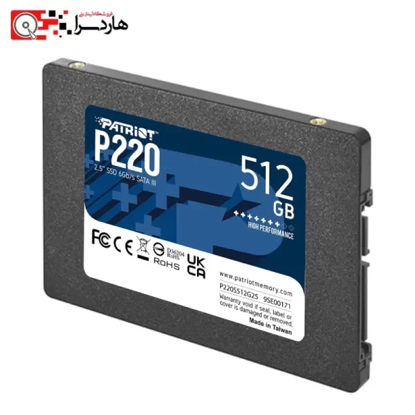 هارد SSD اینترنال پاتریوت مدل P220 ظرفیت 512 گیگابایت (3)