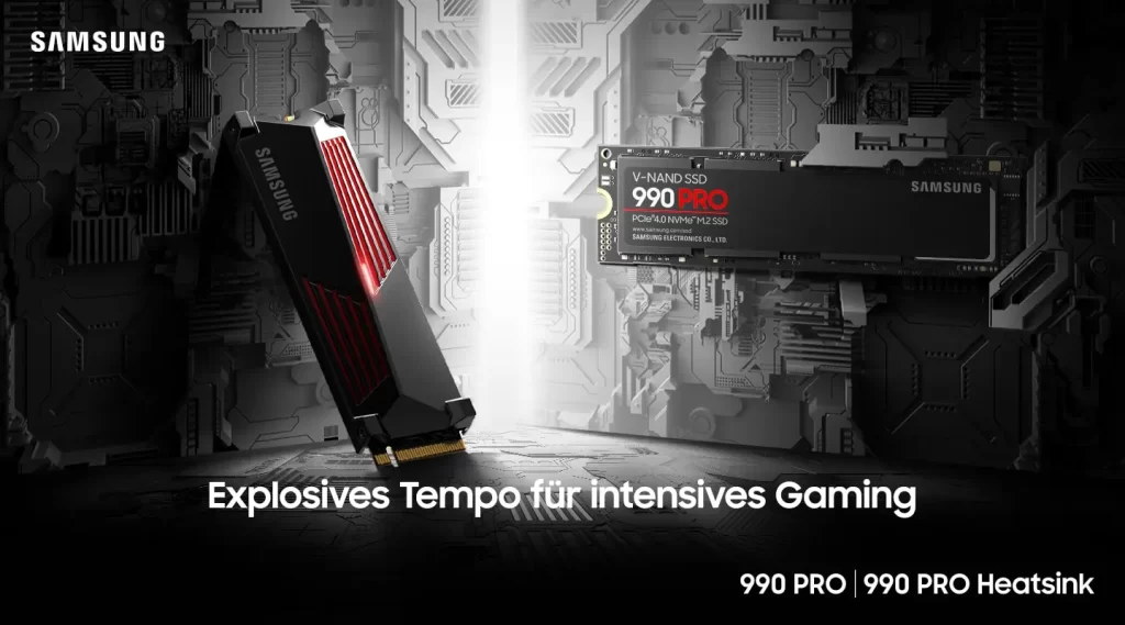 اس اس دی اینترنال سامسونگ مدل SSD 990 PRO w Heatsink 1TB M.2 ظرفیت یک ترابایت (1)