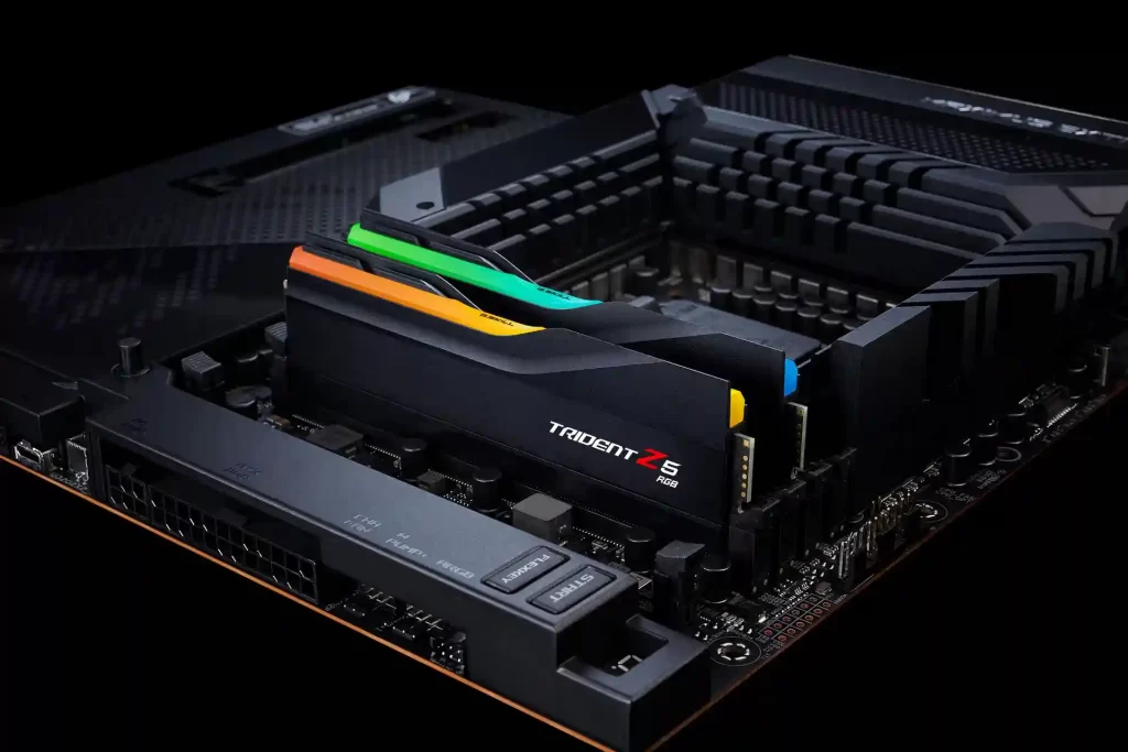 رم کامپیوتر GSKILL مدل DDR5 32G(16×2) 6600 TZ5 RGB CL34 Black -1