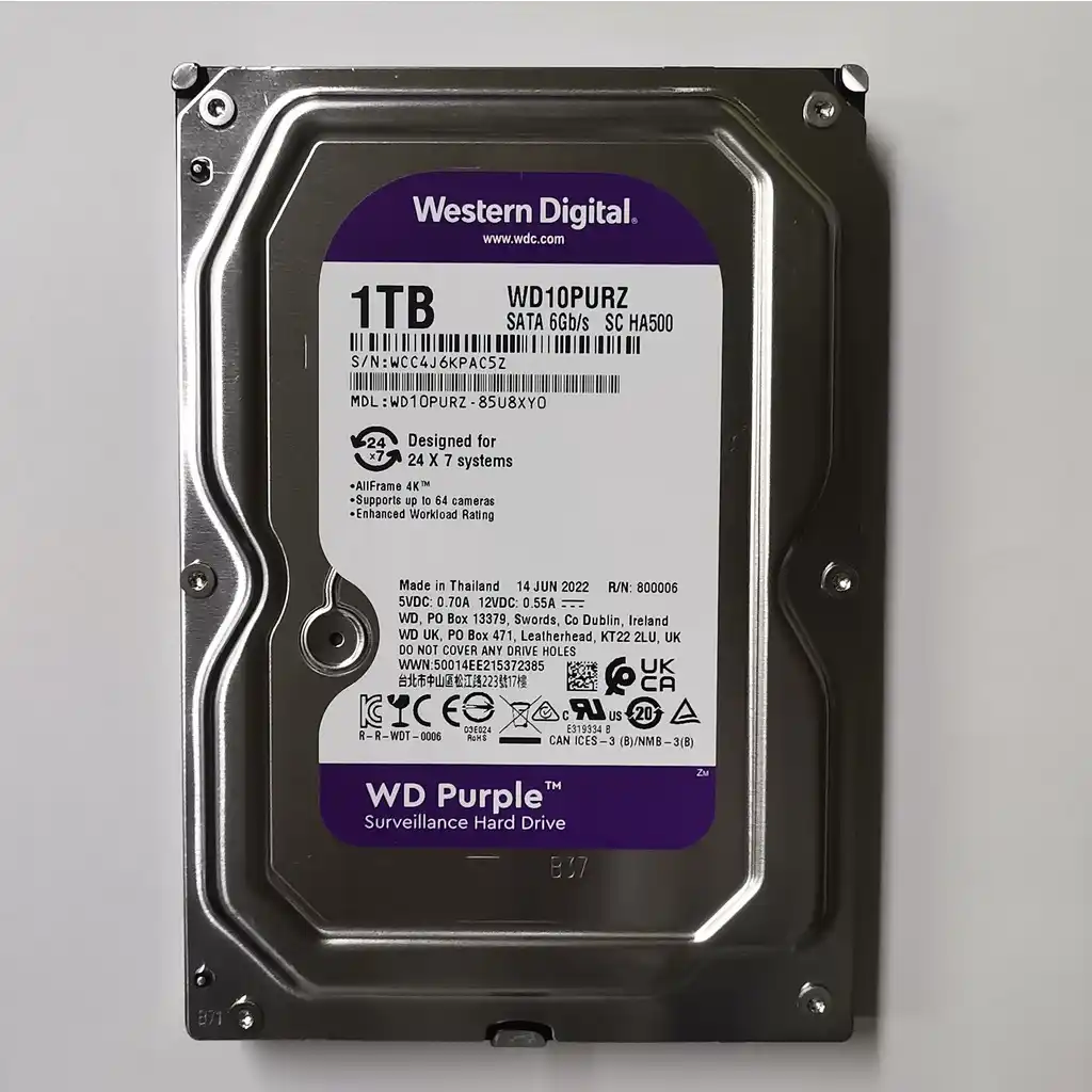 هارد 1 ترابایت بنفش WD بهترین انتخاب برای دوربین مداربسته؟ (بررسی کامل) (2)