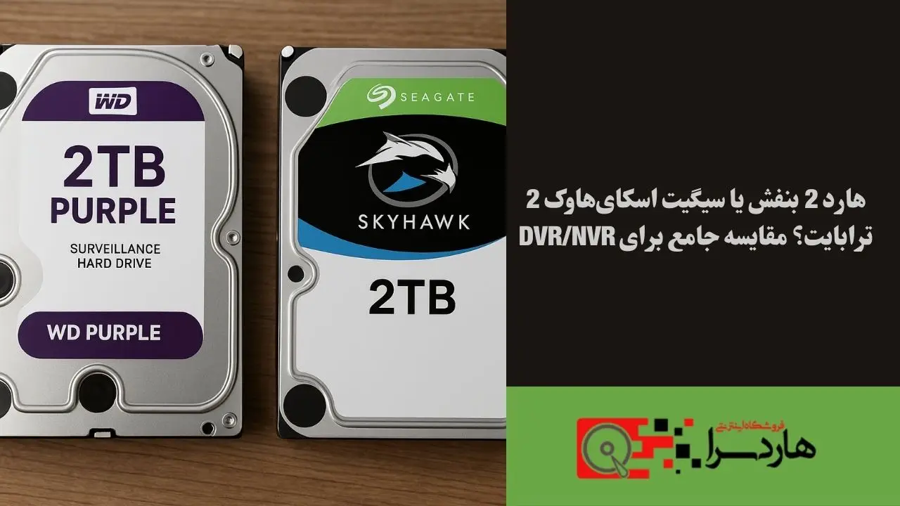 هارد 2 بنفش یا سیگیت اسکای‌هاوک 2 ترابایت؟ مقایسه جامع برای DVRNVR