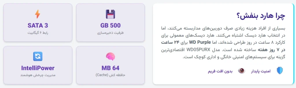 قیمت هارد وسترن بنفش